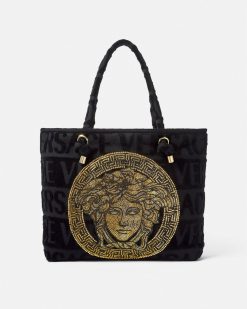 Voyages | Versace Fourre-Tout En Eponge Icon Avec Cristaux