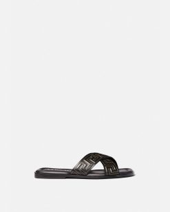 Sandales Et Claquettes | Versace Sandales Greca