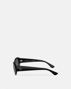 Lunettes De Soleil | Versace Lunettes De Soleil Ovales La Medusa