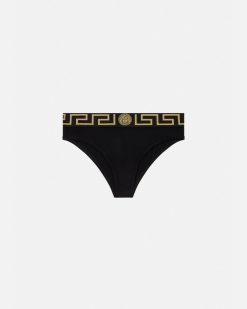 Soutiens-Gorge Et Slips | Versace Slip A Bordure Greca