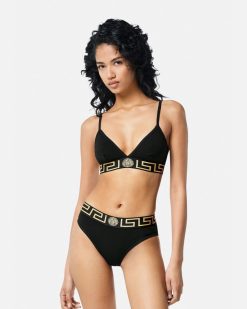 Soutiens-Gorge Et Slips | Versace Slip A Bordure Greca