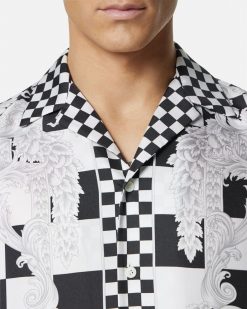 Chemises | Versace Medusa Contrasto Silk Shirt