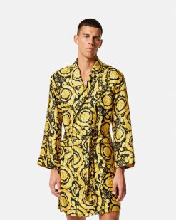 Loungewear Et Pyjamas | Versace Peignoir En Soie Barocco