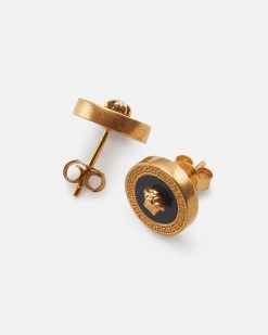 Boucles D'Oreilles | Versace Puces D'Oreilles Medusa En Email