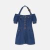 Vetements | Versace Mini Robe En Denim A Boucle Baroque