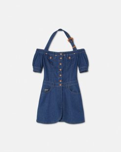 Vetements | Versace Mini Robe En Denim A Boucle Baroque