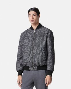 Vestes Et Manteaux | Versace Bomber Barocco Reversible