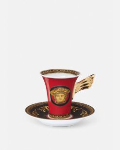 Cafe Et The | Versace Tasse A Cafe Et Soucoupe Medusa