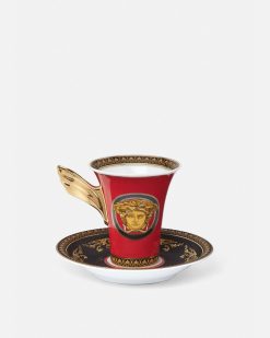 Cafe Et The | Versace Tasse A Cafe Et Soucoupe Medusa