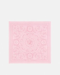 Accessoires Textiles | Versace Grand Foulard En Soie Barocco 90 Cm