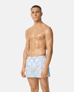 Maillots De Bain | Versace Short De Bain Medusa Contrasto