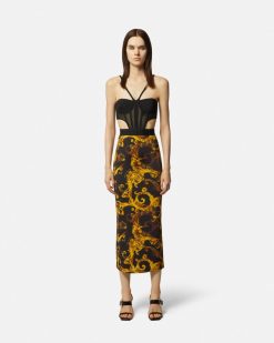 Vetements | Versace Robe Mi-Longue Corset Watercolour Couture