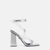 Gianni Ribbon | Versace Gianni Ribbon Sandales Transparentes 105 Mm