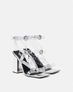 Gianni Ribbon | Versace Gianni Ribbon Sandales Transparentes 105 Mm