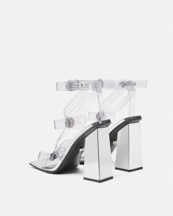 Gianni Ribbon | Versace Gianni Ribbon Sandales Transparentes 105 Mm